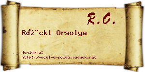 Röckl Orsolya névjegykártya